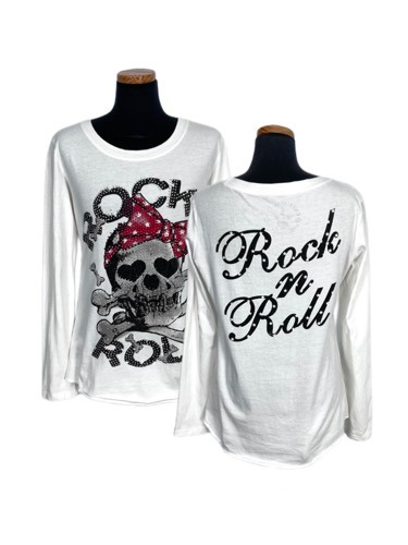 rock&#039;n&#039;roll cubic skull t-shirt