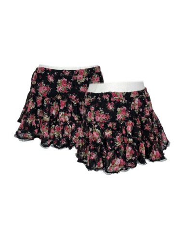 black lace rose skirt