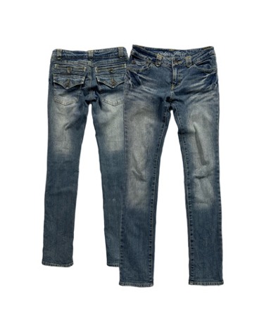 COLZA washed low-rise slim jean