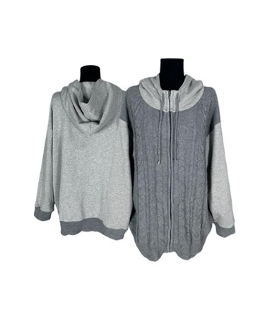 cable knit boxy over hoodie