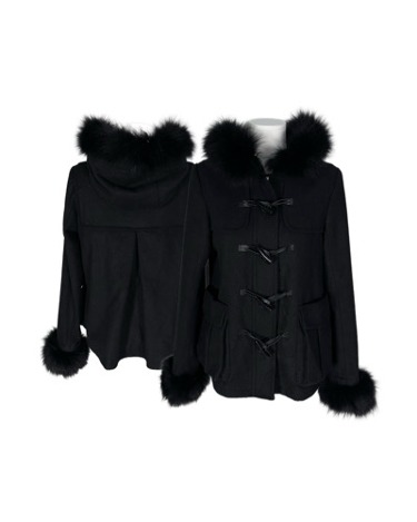 SPIRAL GIRL fox fur duffle coat