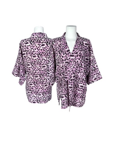 JOKY GAL pink leopard kimono