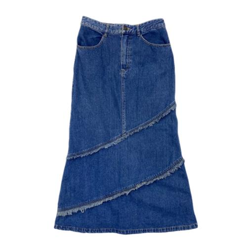 loose thread denim skirt