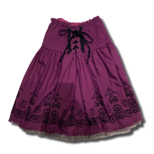 gothic embroidery lace skirt