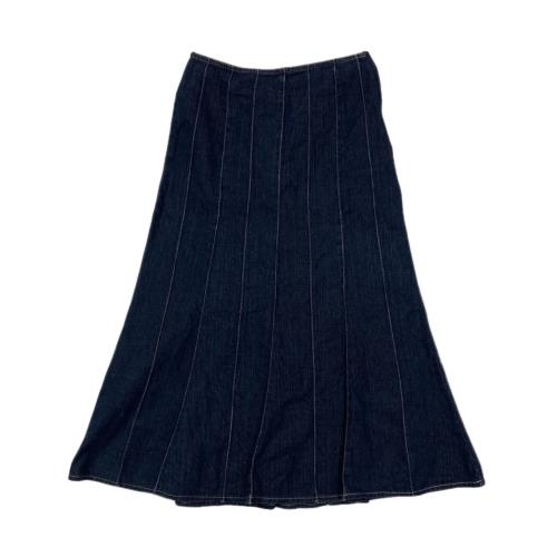 denim stitch long skirt