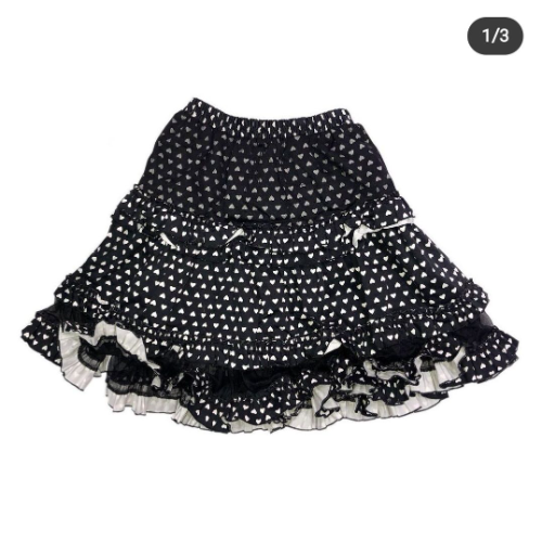 BODY LINE black ruffle lolita skirt