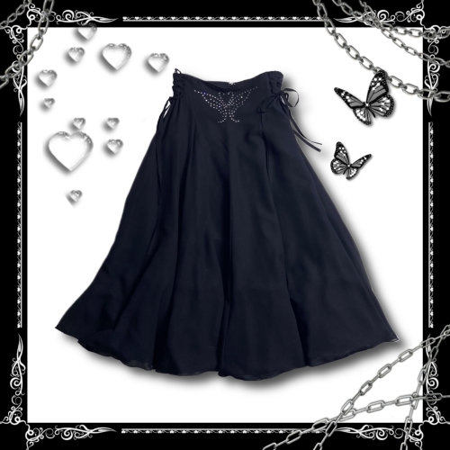 butterfly cubic flared skirt