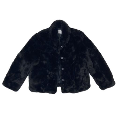 black crob fur jacket
