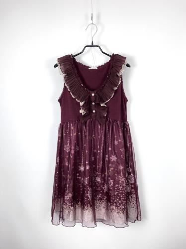 wine lace sleeveless dress