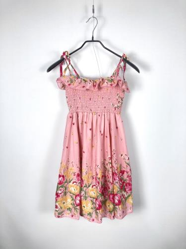 LIZ LISA pink flower sleeveless dress