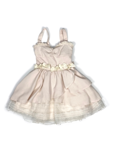 LIZ LISA ivory ribbon mini dress