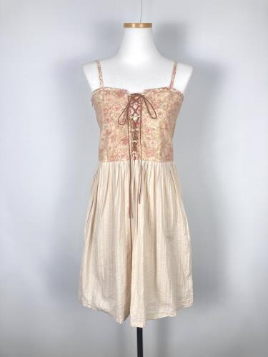 rose pattern corset dress