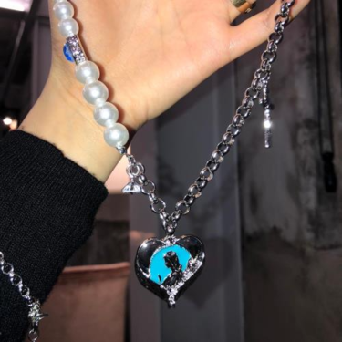 Blue spritual necklace