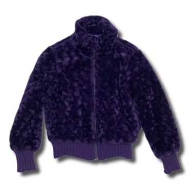 purple fur blouson