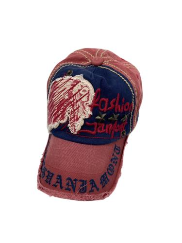 red indian grunge ball cap