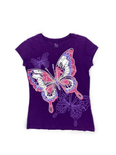 violet glittered butterfly t-shirt
