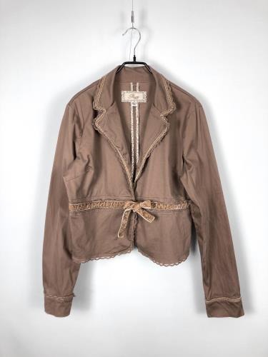 brown ribbon lace jacket