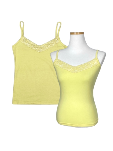 yellow lace sleeveless top