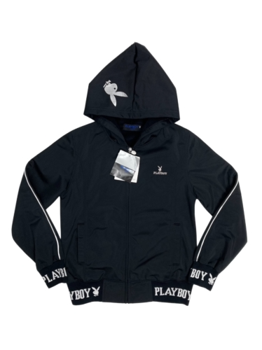 PLAY BOY logo jersey hood zip-up