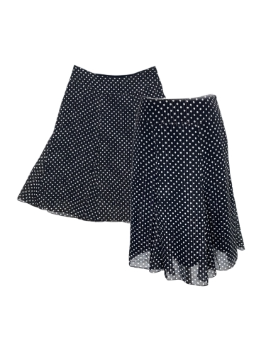 polka dot box pleats skirt