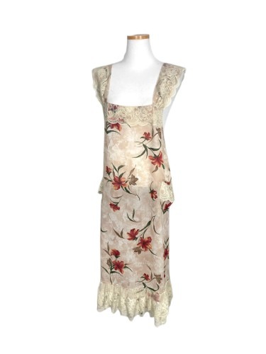 flower lace apron dress