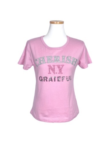 y2k pink lettering t-shirt