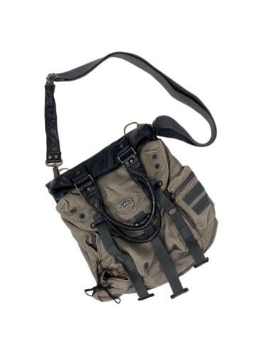 DIESEL military folded leather cross bag