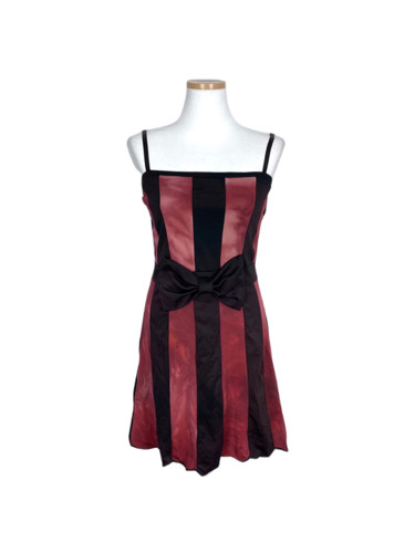 ribbon tie-dye stripe dress