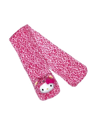Hello Kitty pink leopard muffler