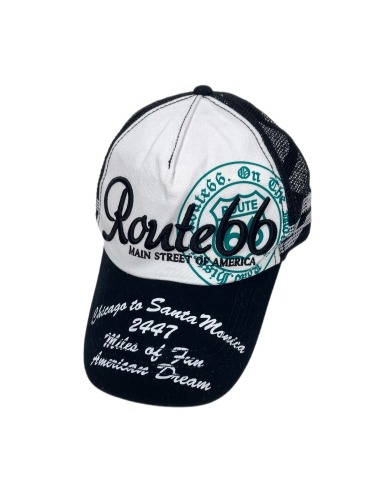 Route66 logo embroidery lettering cap