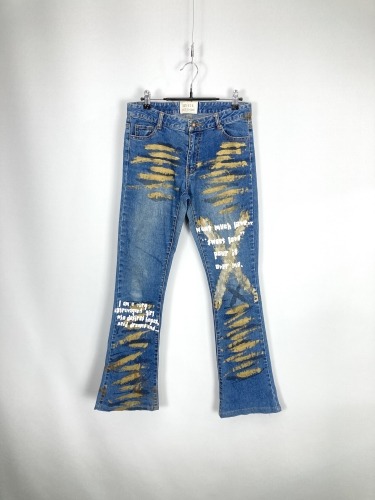 grunge lettering printing jean