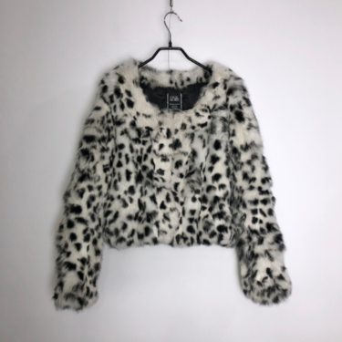 Dalmatian patterned fur jacket