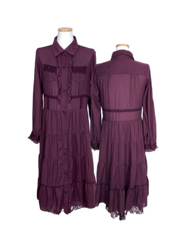 burgundy gothic lace dress