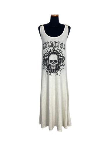 punk skull printing hood dress