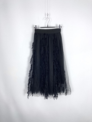 black lace layered skirt