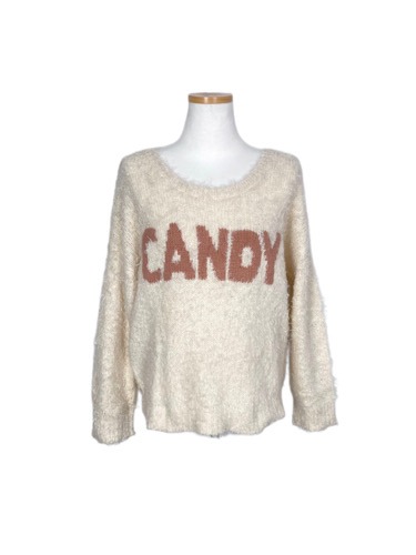 candy hairy fluffy sweater