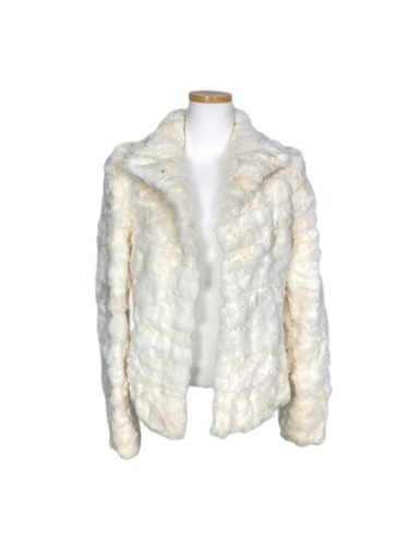 LODISPOTTO textured white labbit fur jacket