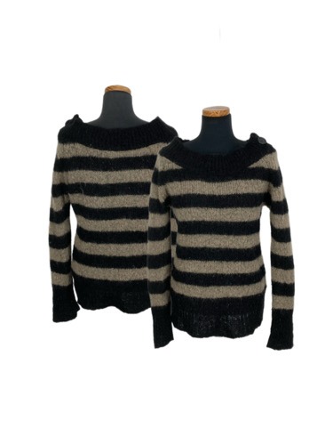 mohair brown stripe sweater