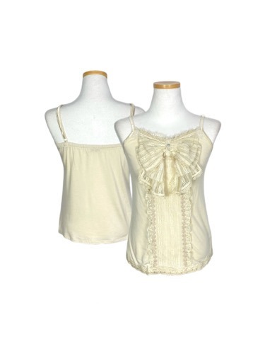 ivory lace ribbon top