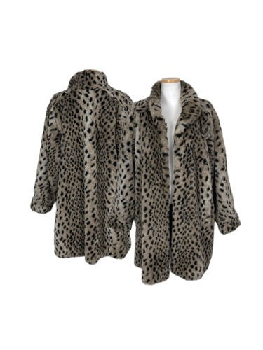 leopard faux fur coat