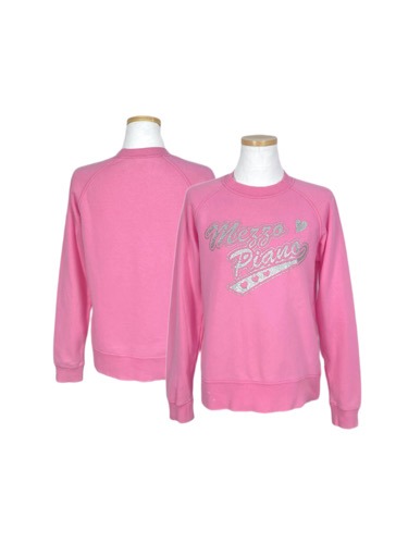 pink glitter logo printing sweatshirt