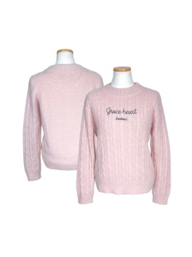 pink glitter fluffy sweater