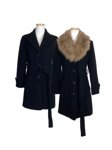 Cecil Mcbee belted fur collar coat