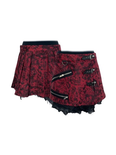 SEXPOT REVENGE punk strap red skirt