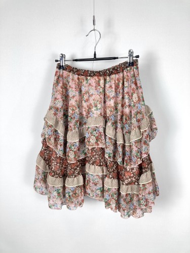 hippy flower lace skirt