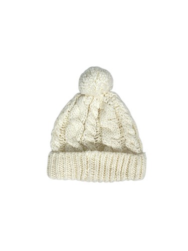 ivory knit bell hat