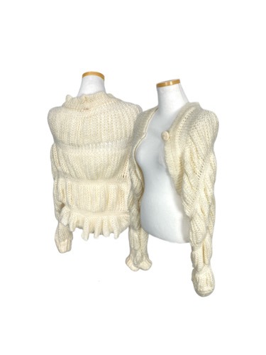 ivory knit crop cardigan