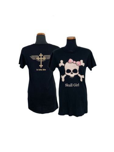 skull girl cross t-shirt