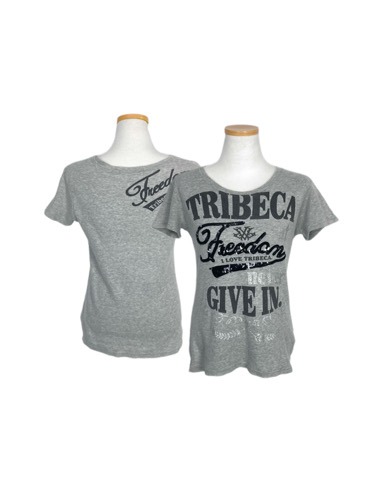 spangle lettering grey t-shirt