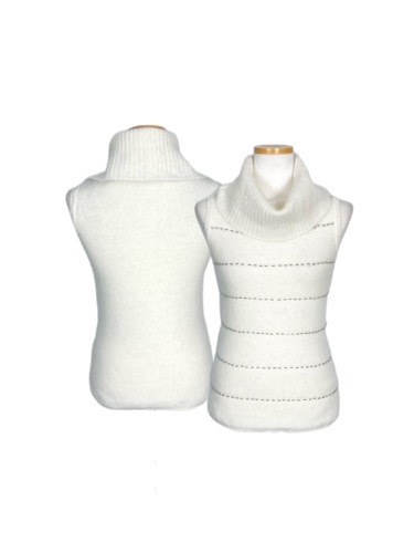 angora wool sleeveless turtleneck knit